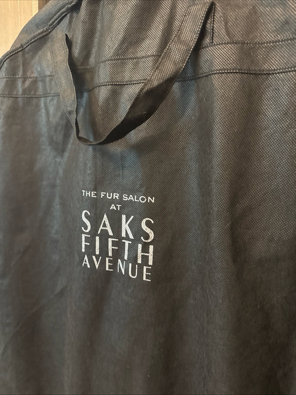Saks Fifth Ave The Fur Salon Garment Bag Zipper 54x 23” and Plastic Bag 51x23” - Picture 4 of 16